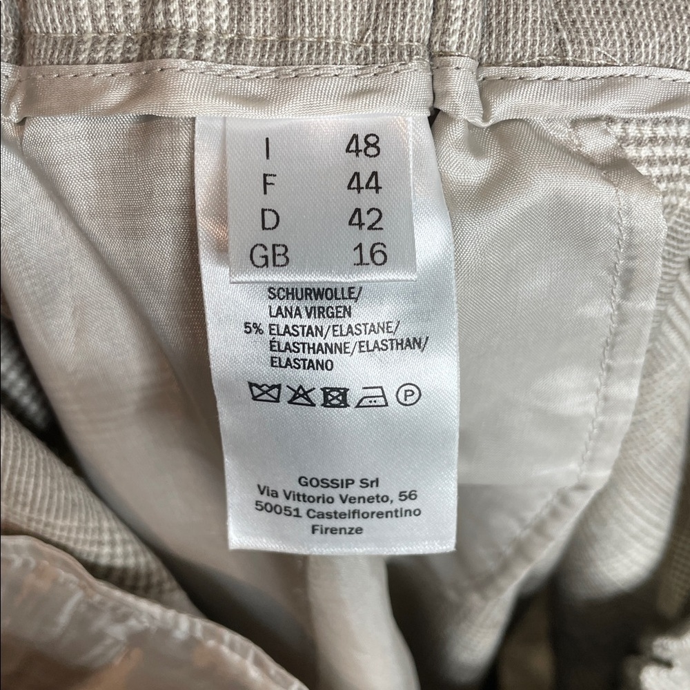 Antonelli Firenze | Women’s Virgin Wool Plaid Pants Set Size 40 US 4 - Picture 8 of 12